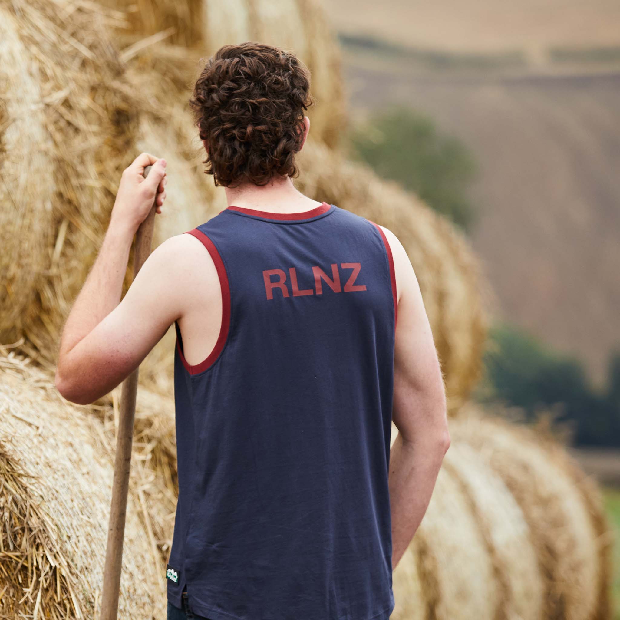 Backslider Singlet Top Navy Multi