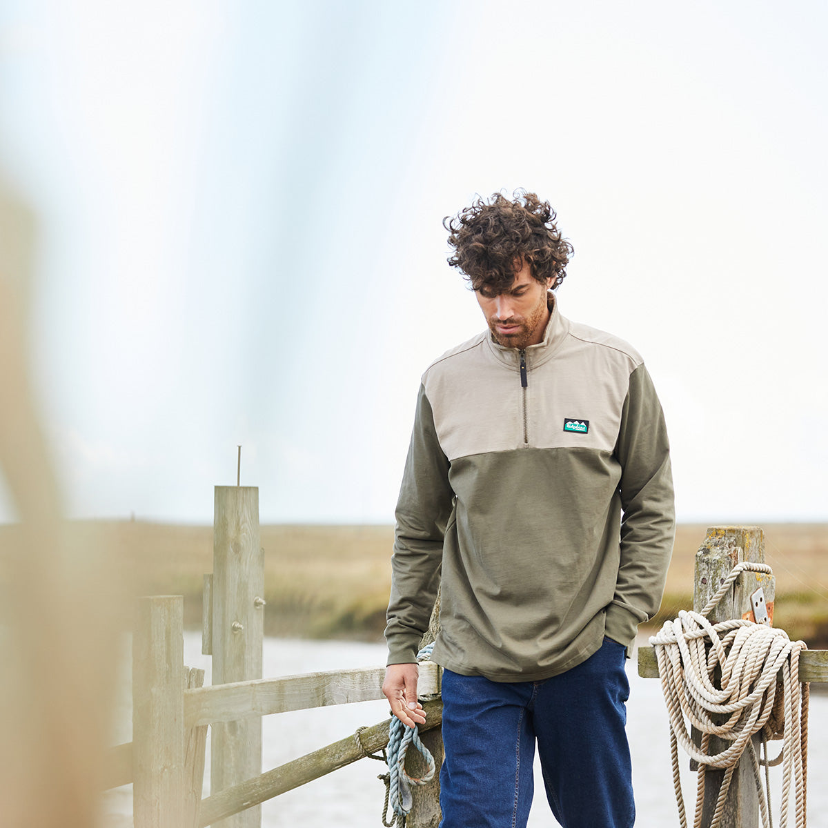 Men's Salthouse 1/4 Zip Top Ivy Green