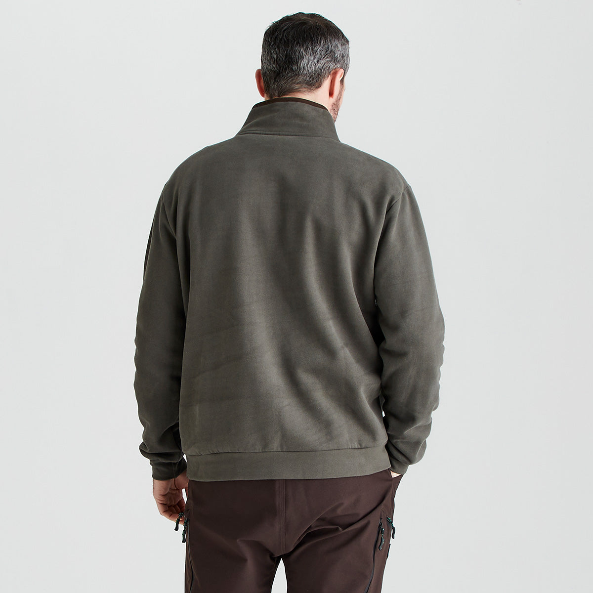 Men's Brancaster 1/4 Zip Top Moss