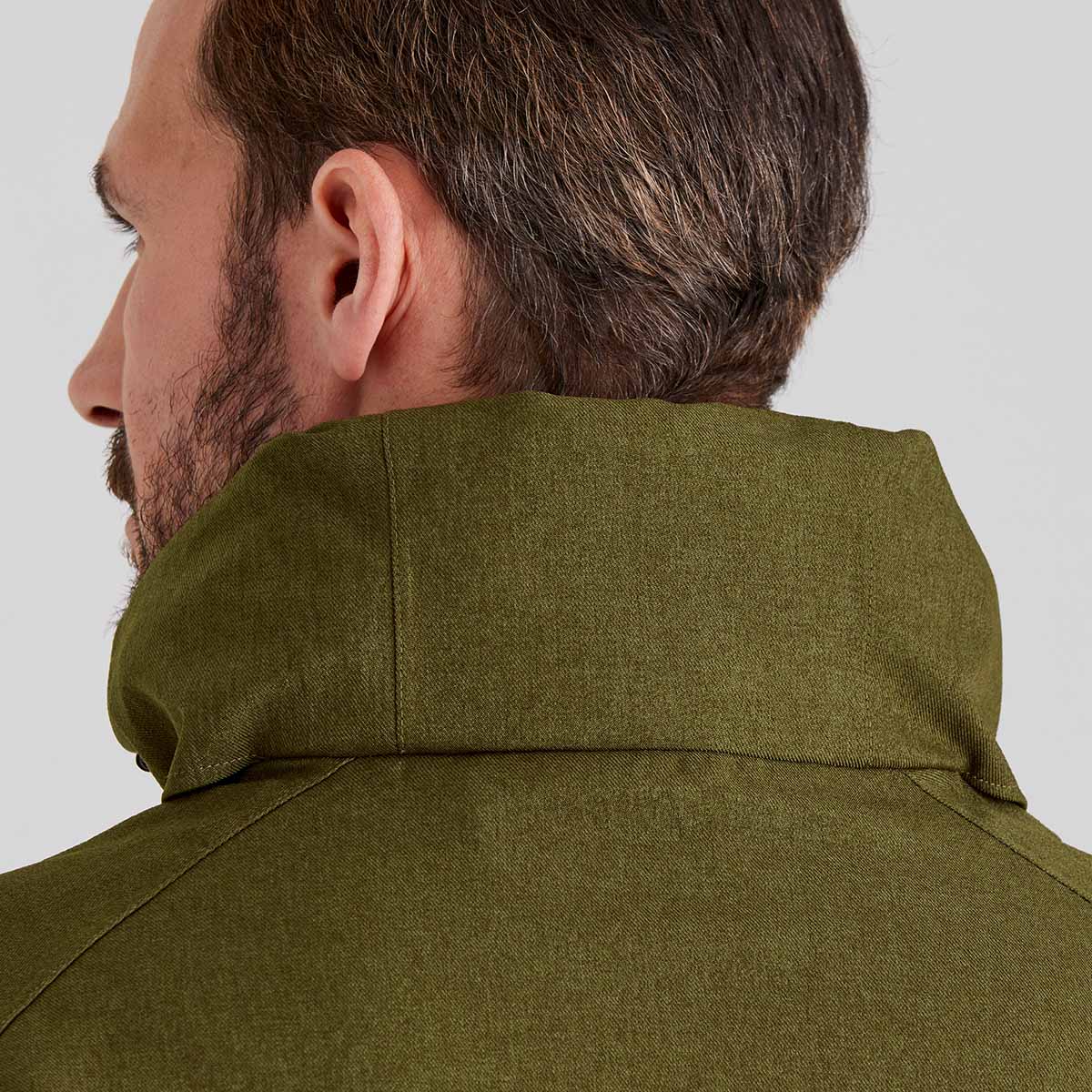 Close up of roll away hood