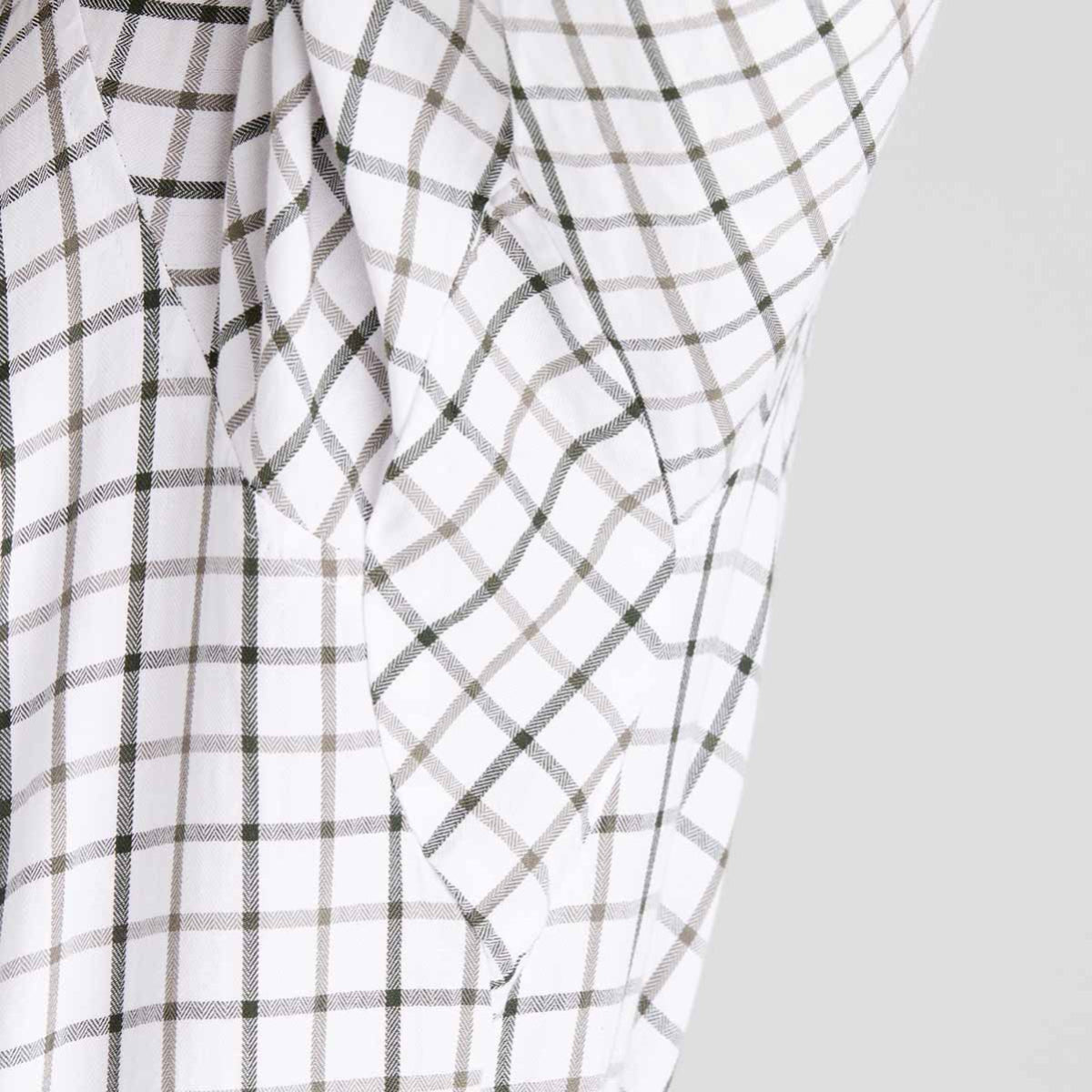 Plaid fabric lines on a white background