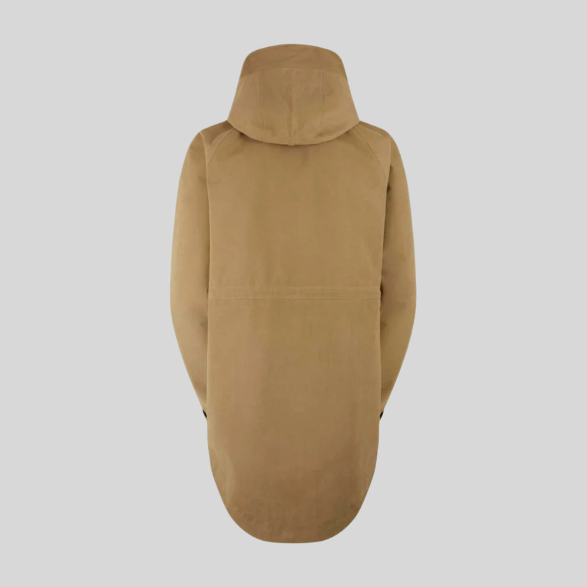 Brown jacket with a hood on a white background