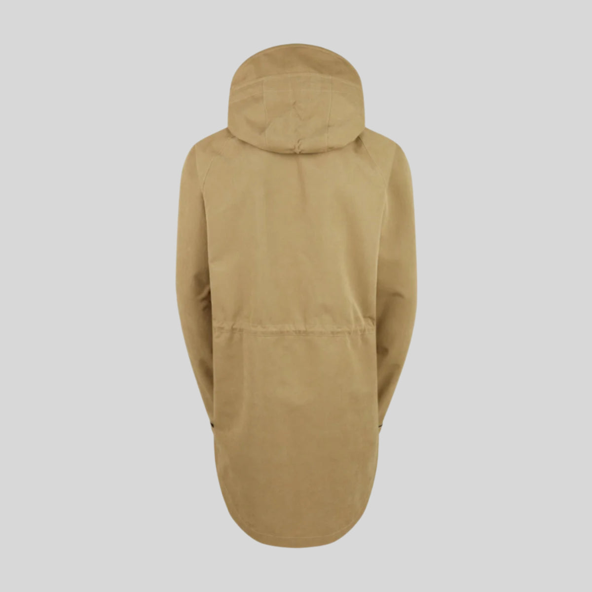 Beige hooded jacket on a white background
