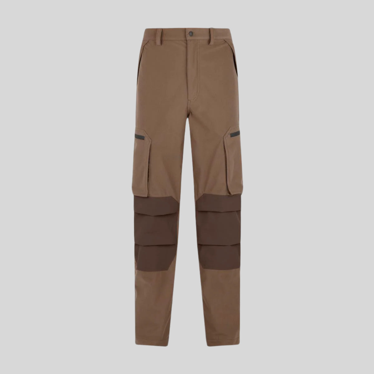 A pair of brown Pintail Ghillie Trousers with cargo pockets and a belt loops, designed for field sports. on a white background