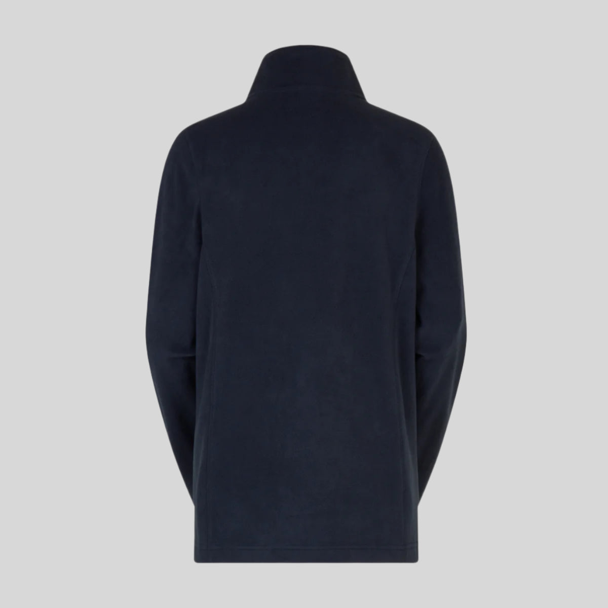 back view of Navy Fleece on a white background