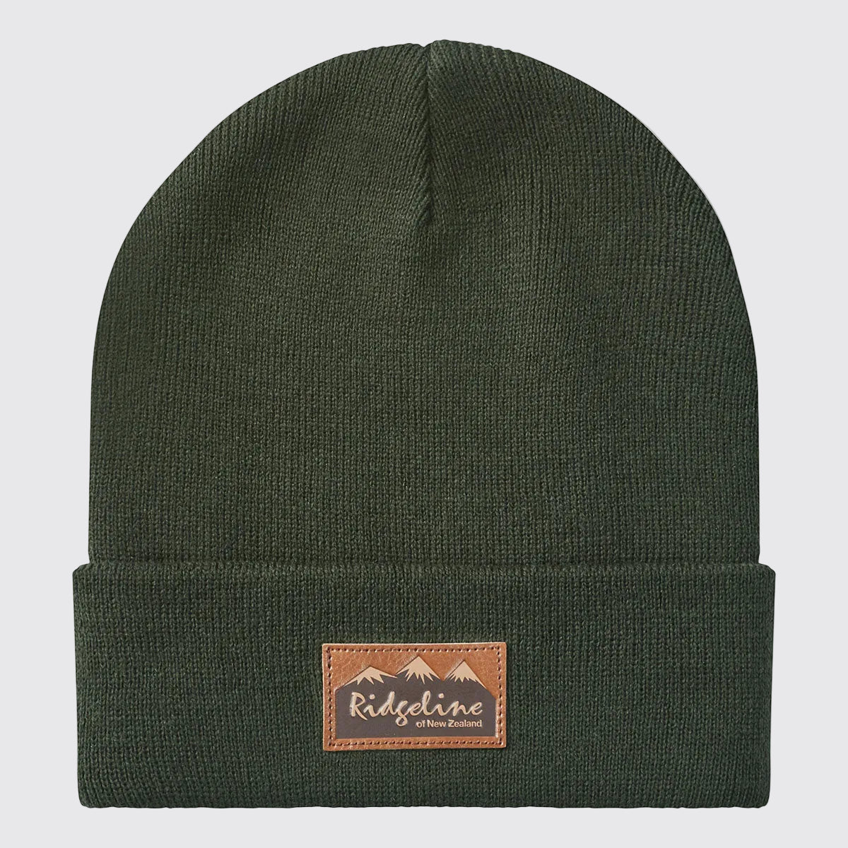 A flat studio image of a beanie in a gray background.