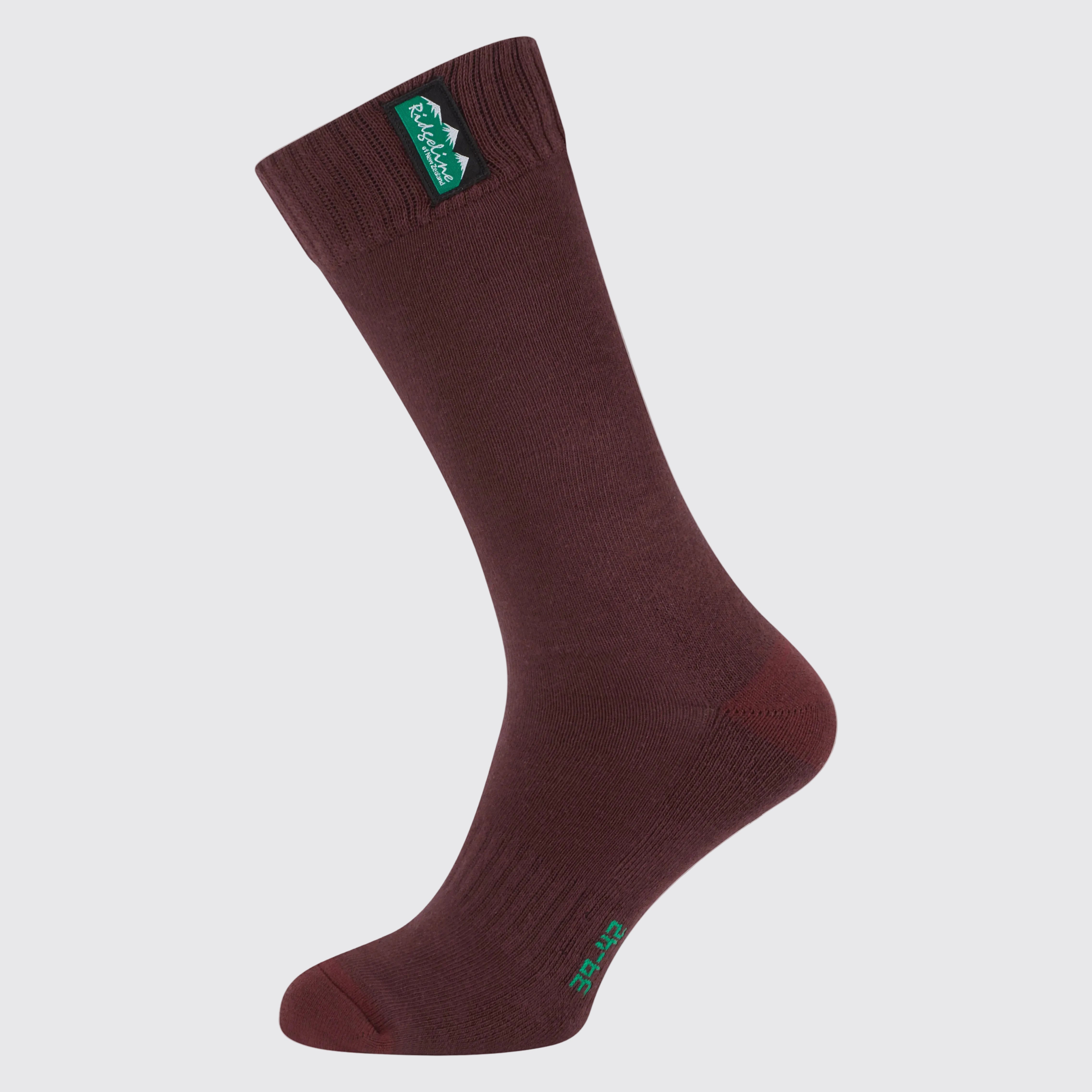 Cotton Work Socks Oxblood Multi (3 pack)