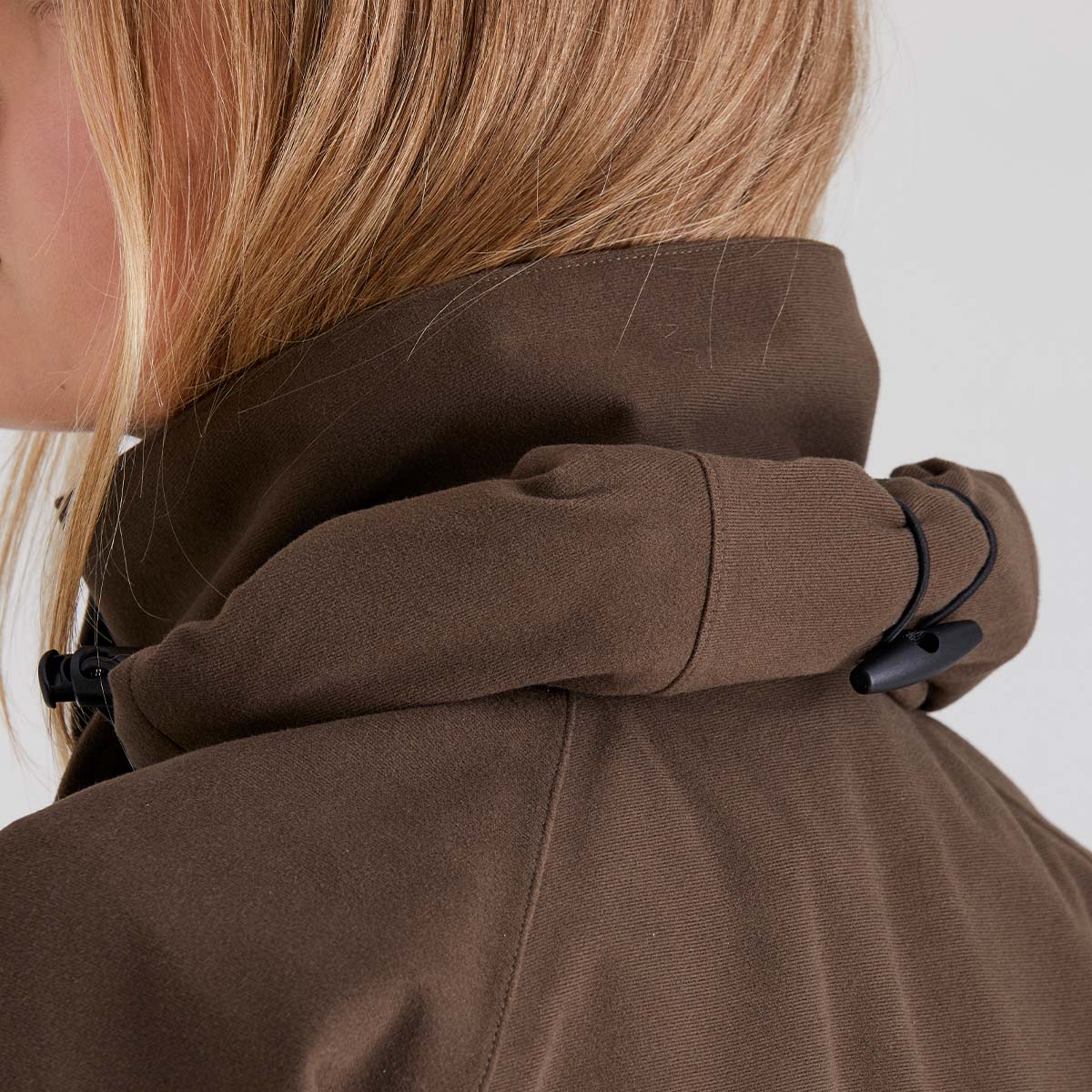 Close up of fold away hood