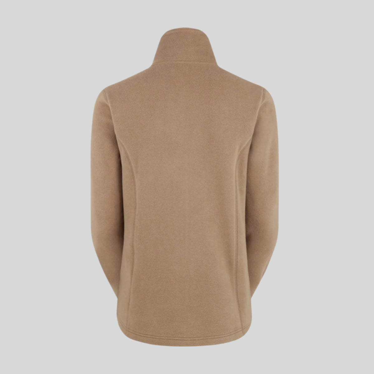Beige fleece jacket on a white background