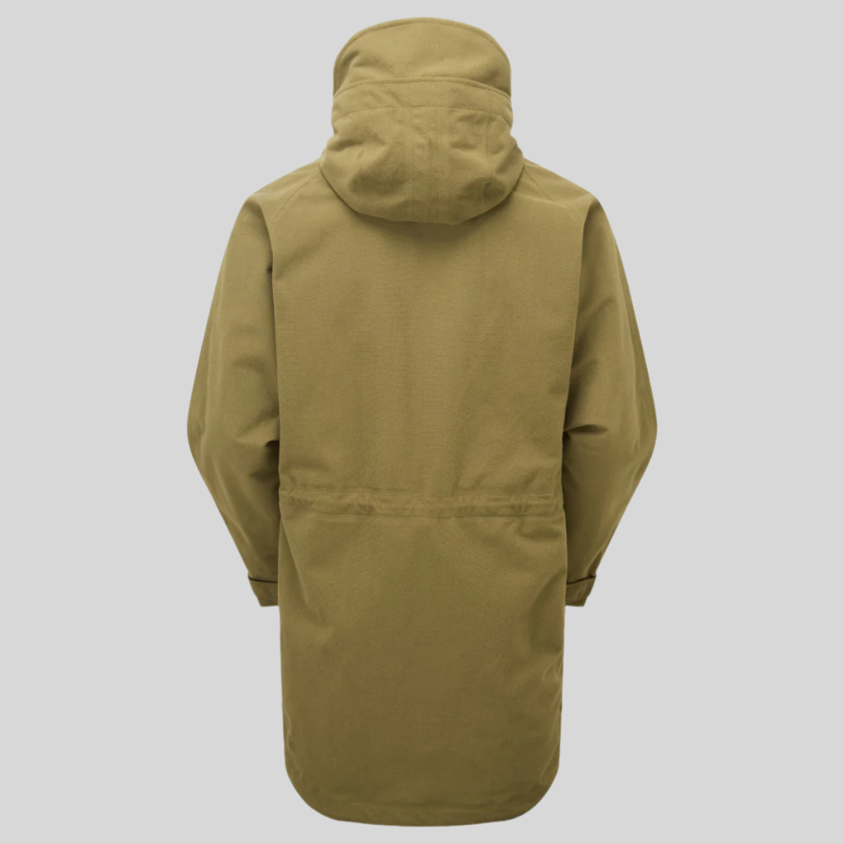 A brown Ridgeline Monsoon Classic Smock with a hood. The smock features a scooped back. on a white background.