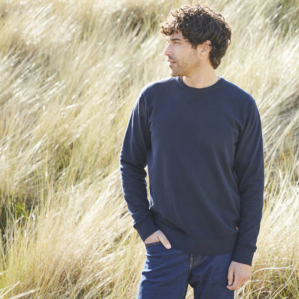Men's Hartland Crew Knit Navy
