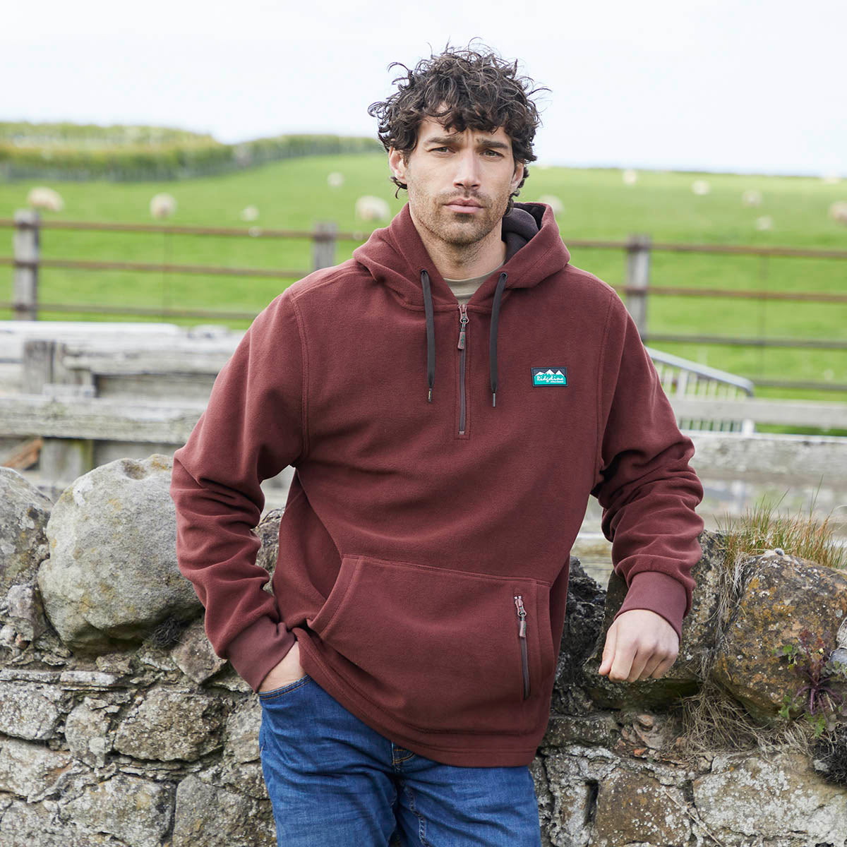 Men's Ballistic Fleece Hoodie Oxblood