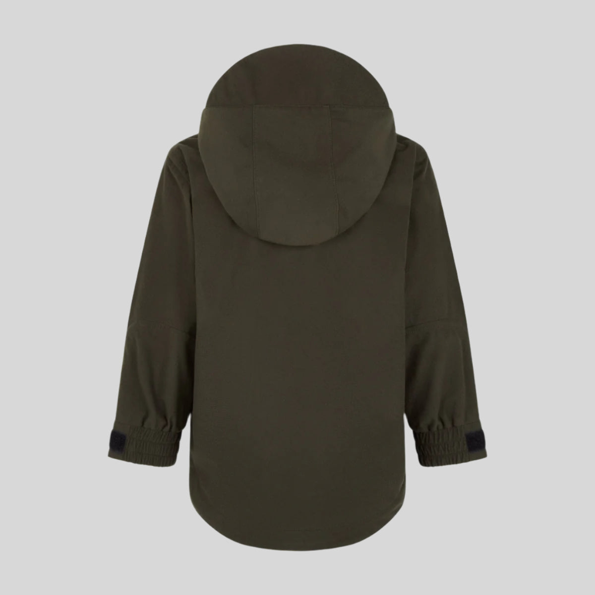 Green hooded jacket on a white background