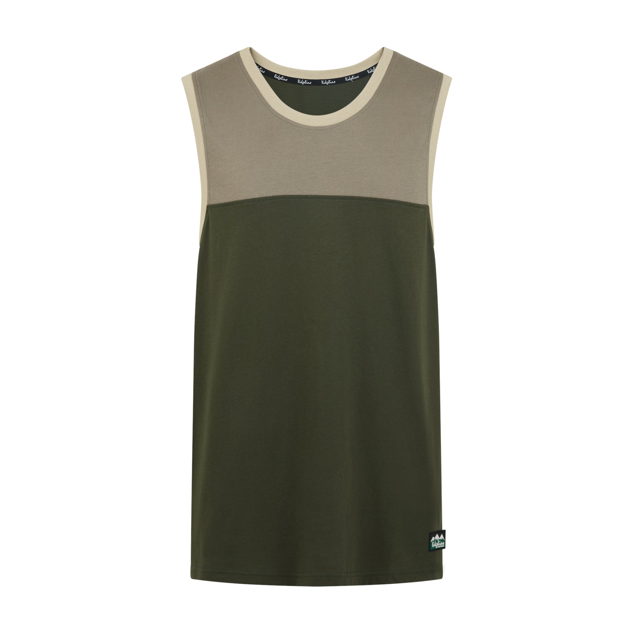 Backslider Singlet Top Olive Multi