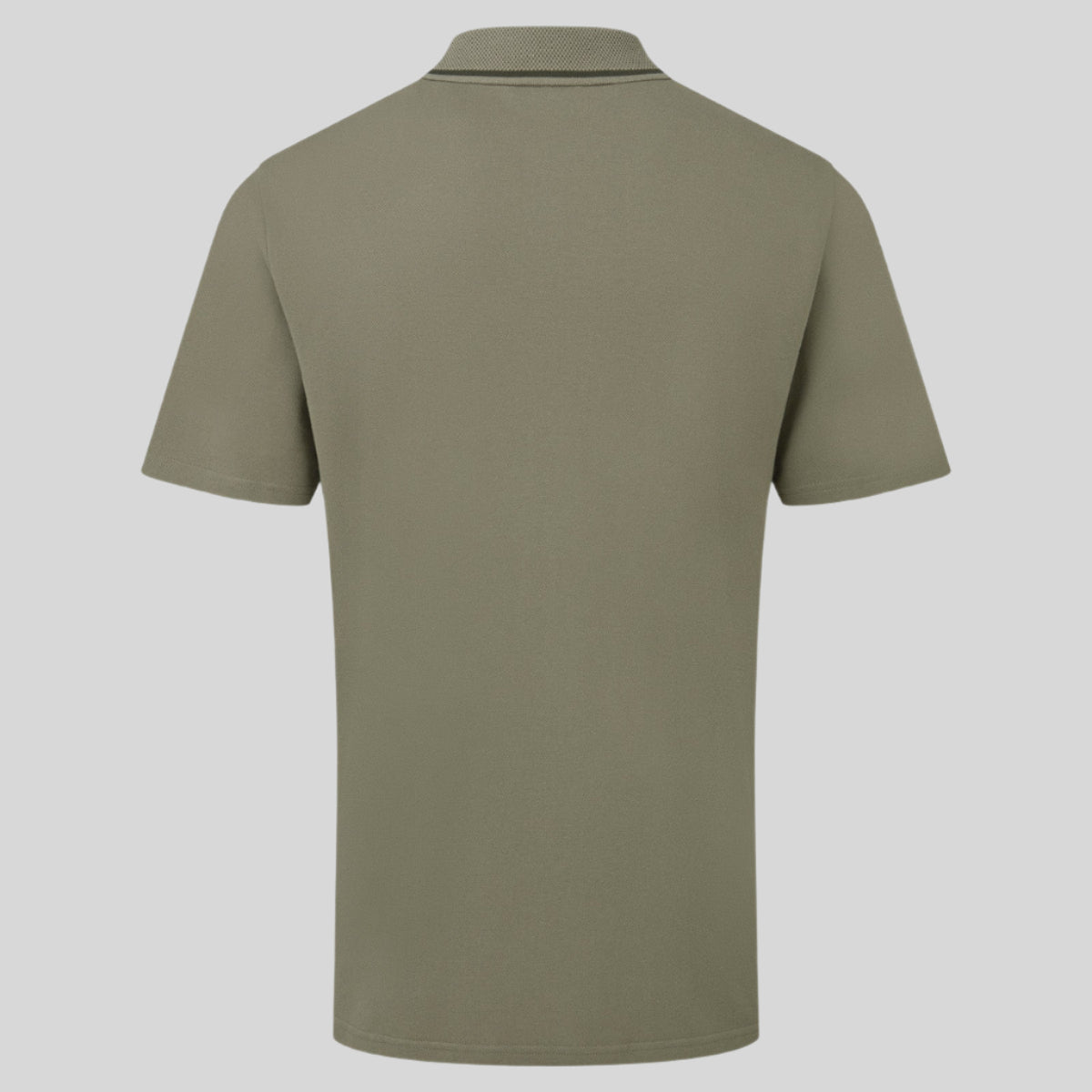 Green polo shirt on a white background