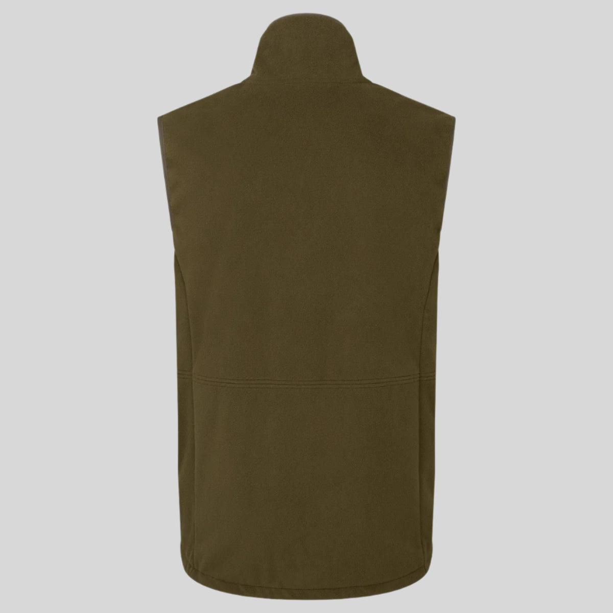 back view of brown vest on a white background