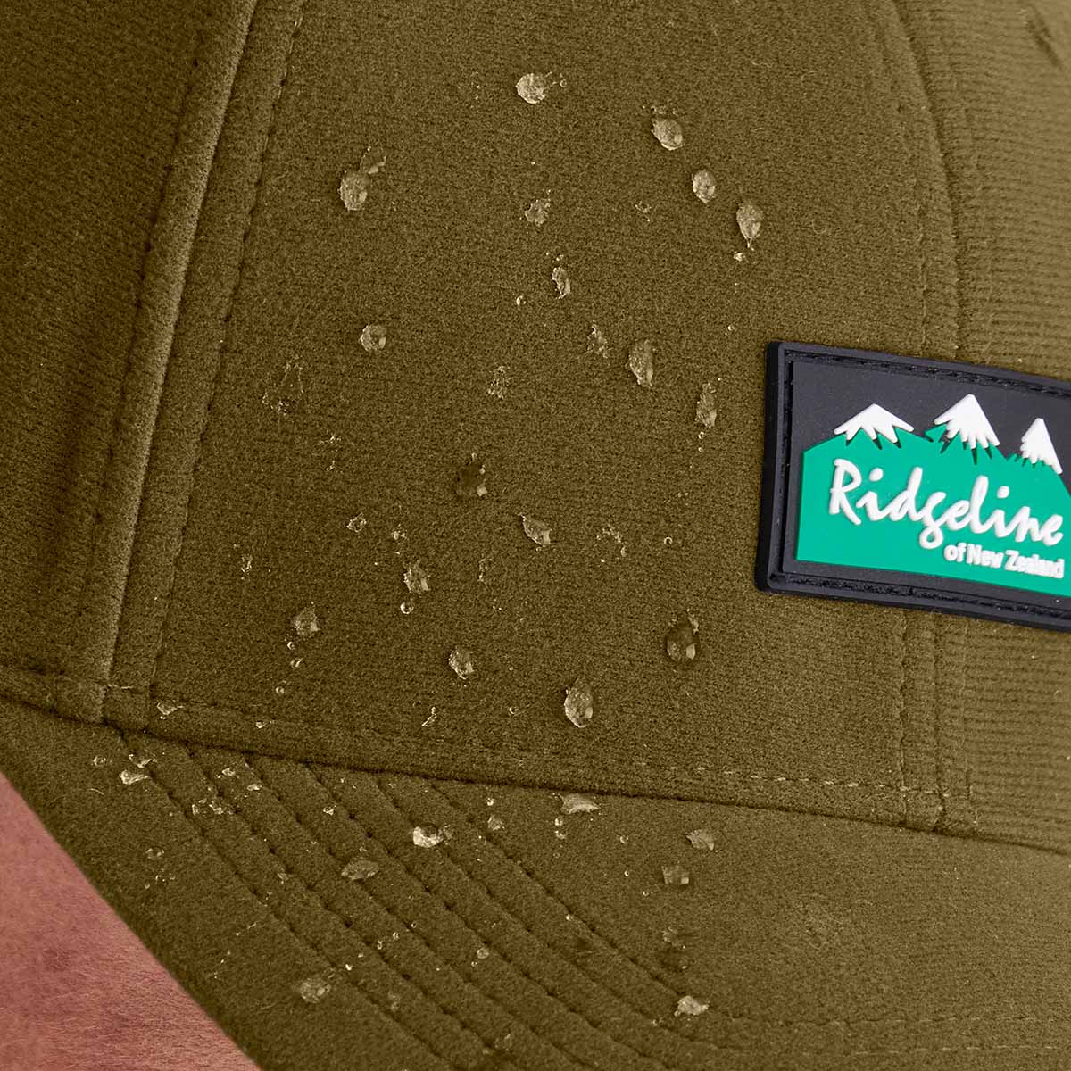 close up of waterproof feature show water roll off