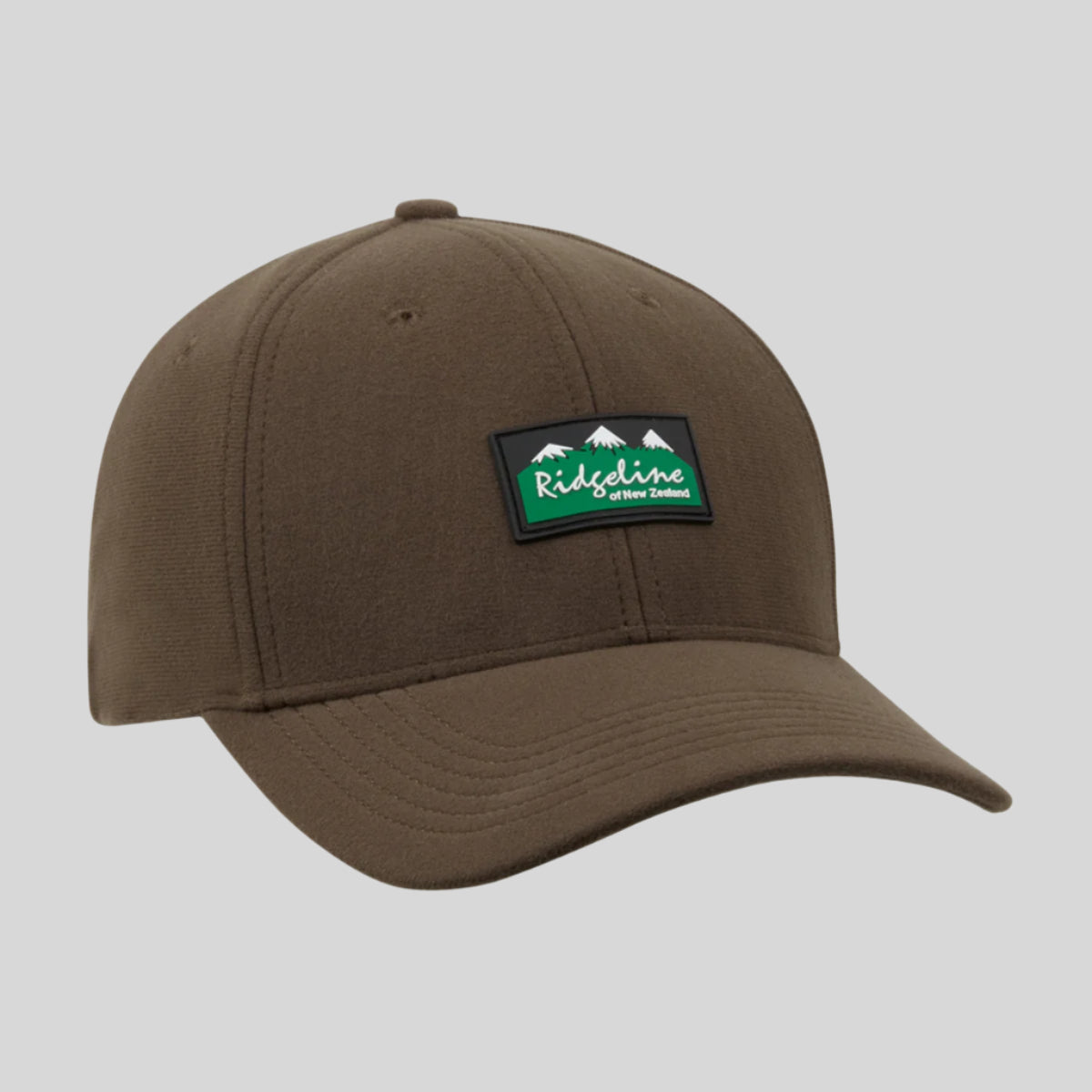 A brown Ridgeline baseball cap with a curved peak and an adjustable back.