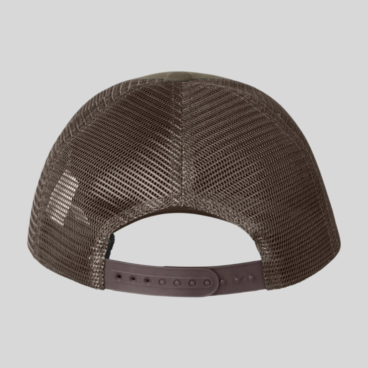 Brown mesh cap on a white background