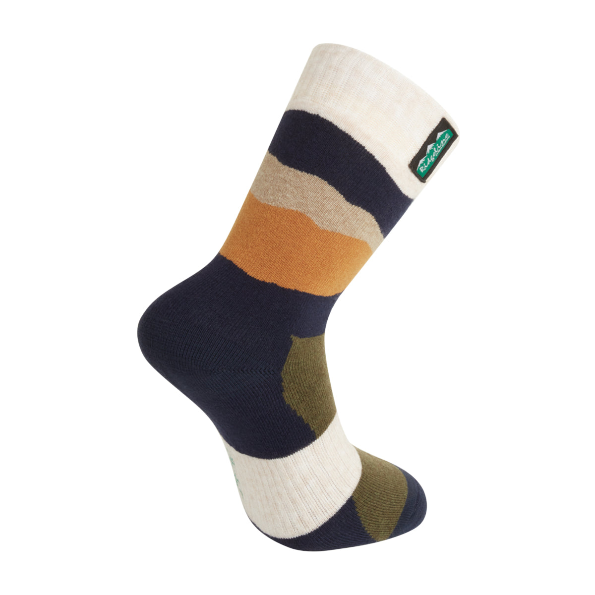 Merino Wool Socks Mid Length Navy Stripes