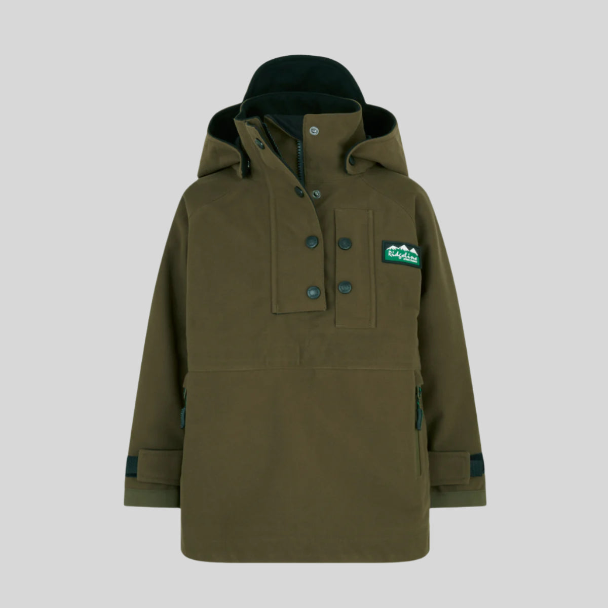 Brown Kids jacket with a Ridgeline Clothing brand logo on a white background