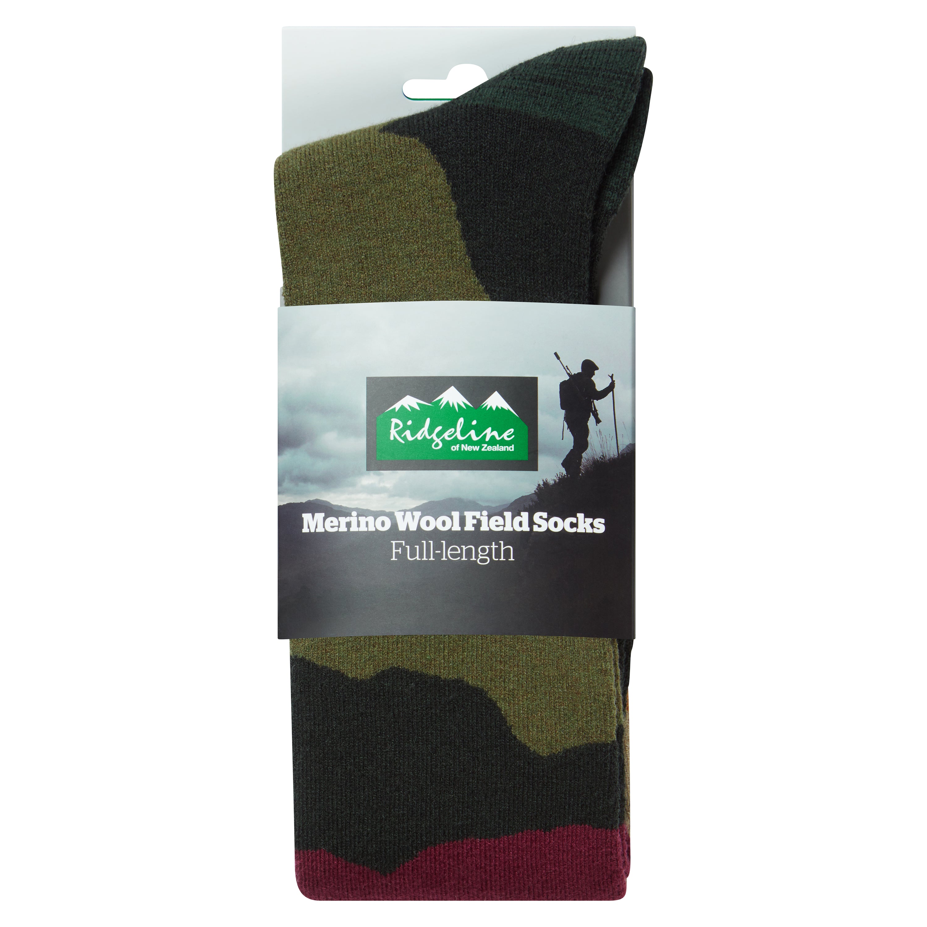 Merino Wool Socks Full Length Berry Stripes