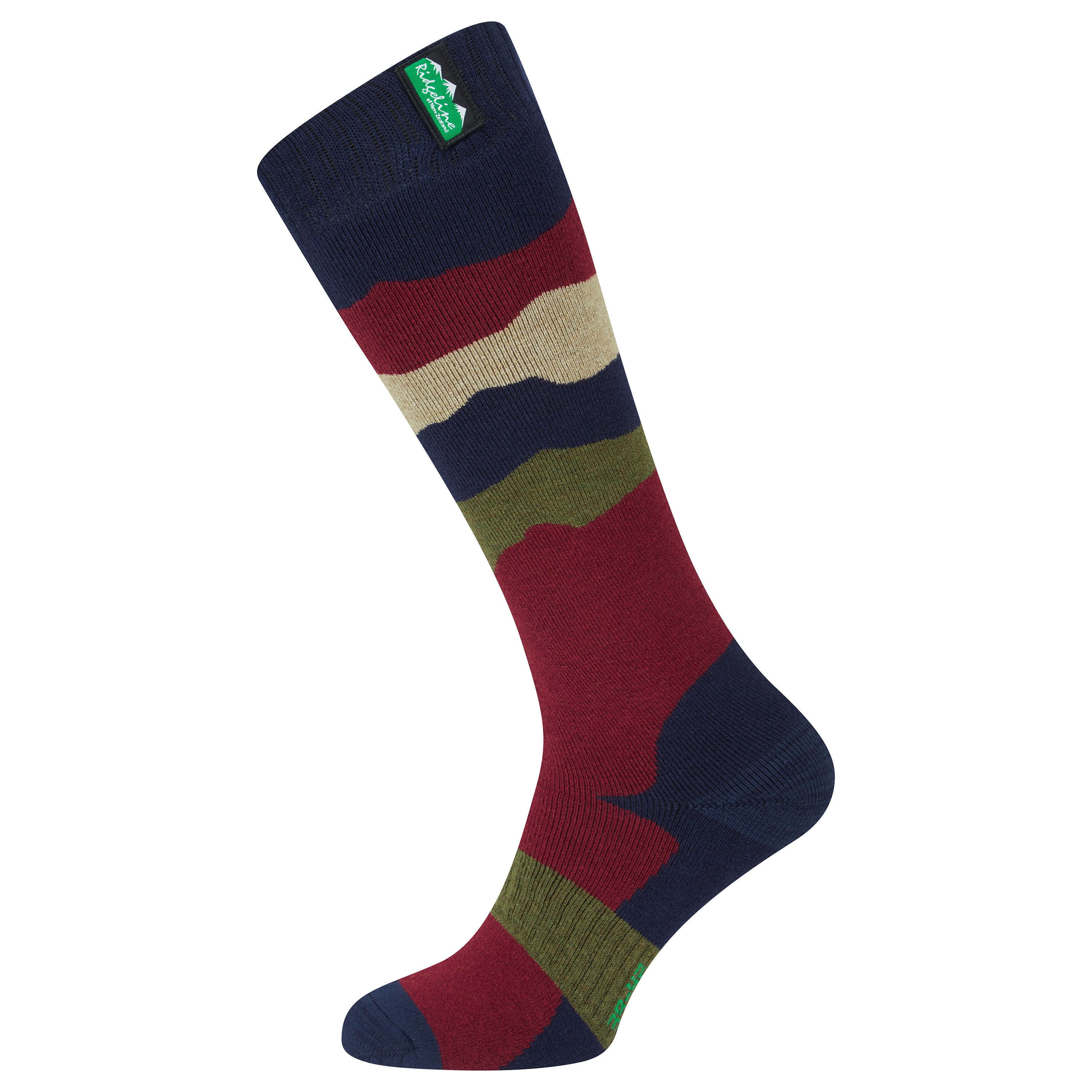 Merino Wool Socks Full Length Navy Stripes