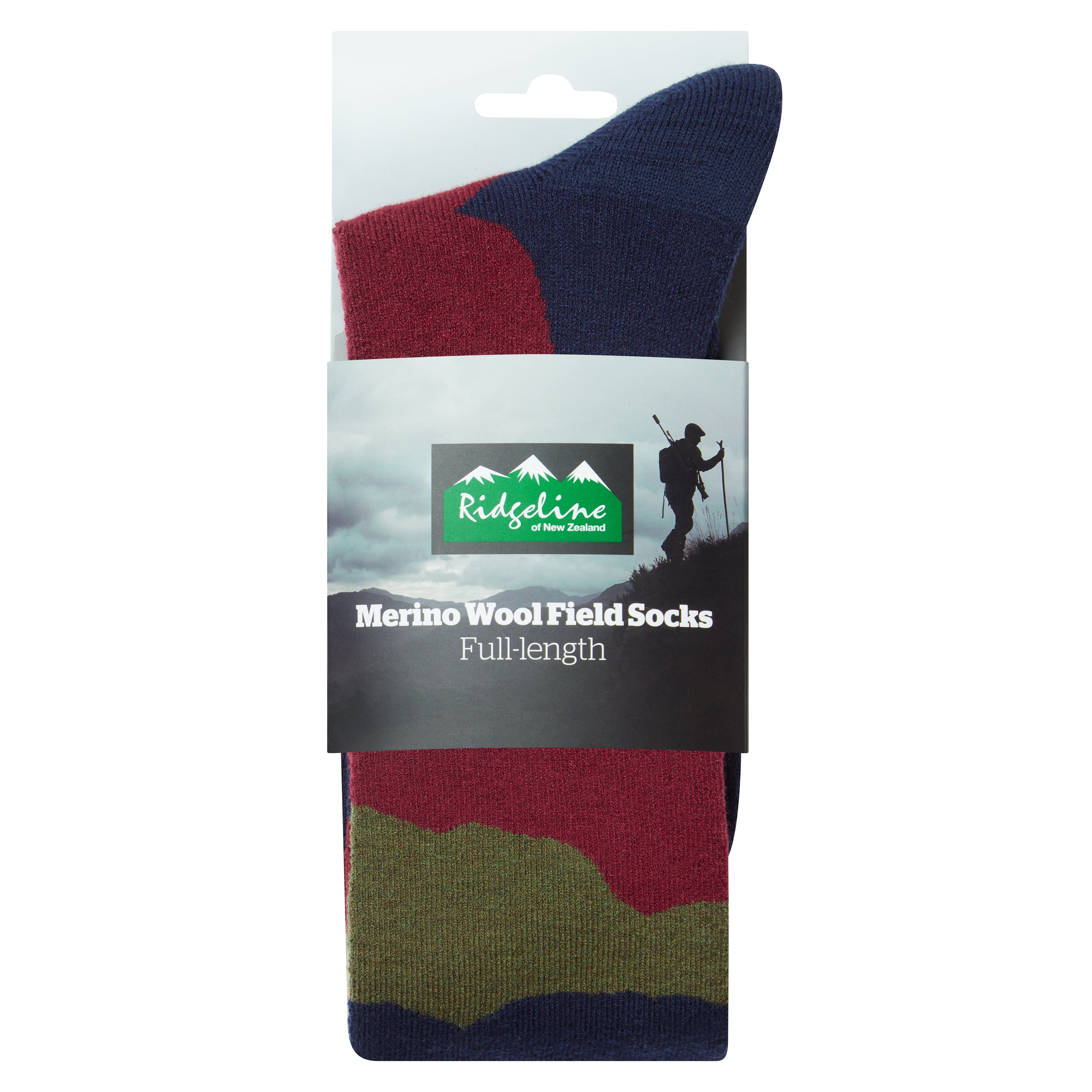 Merino Wool Socks Full Length Navy Stripes