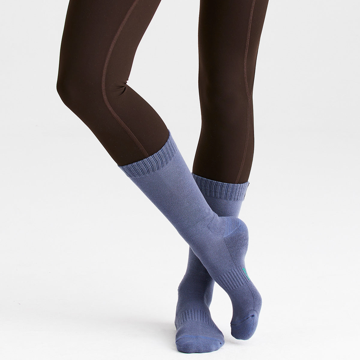 Cotton Work Socks Mid Length Navy Multi (Pack of 3)