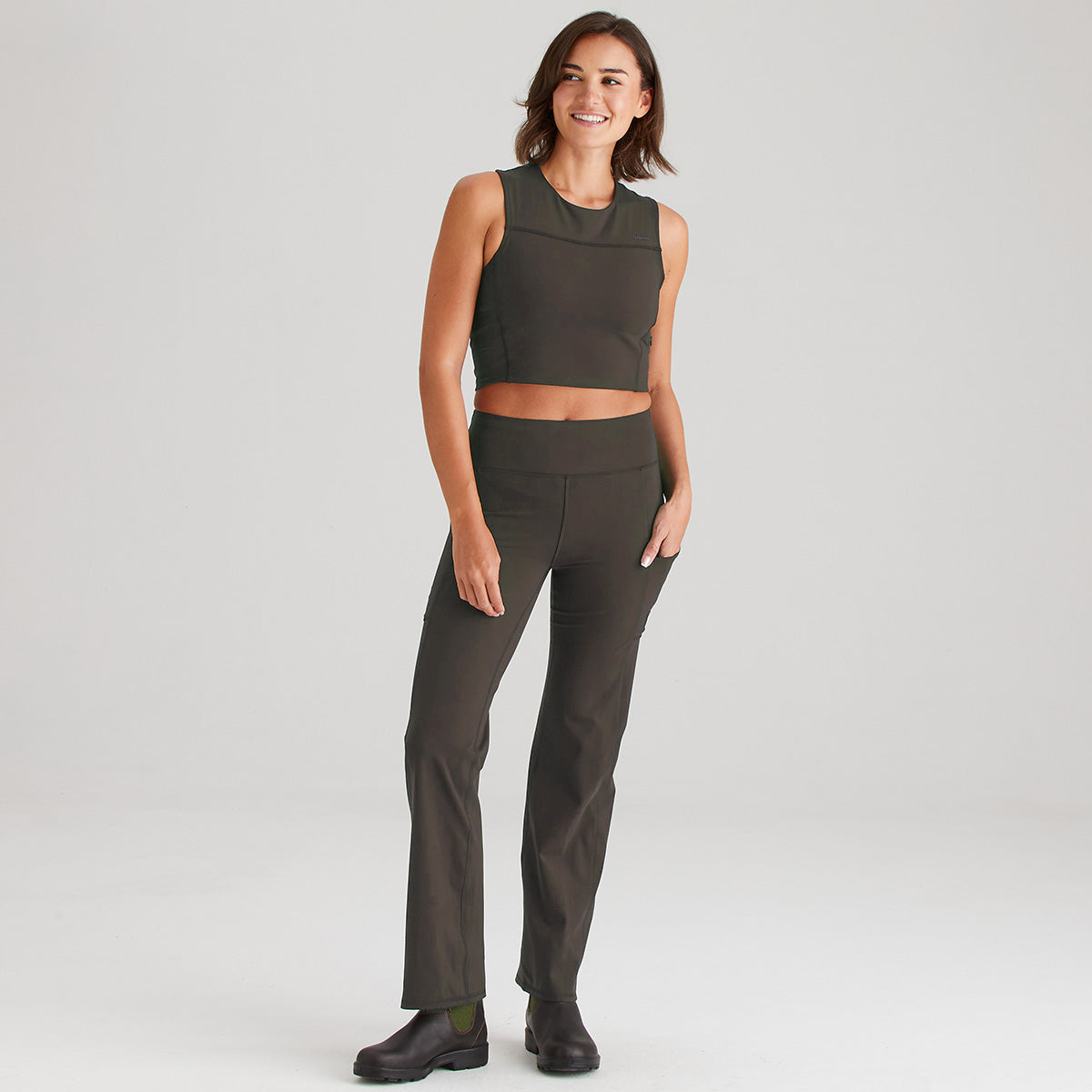 Women's Infinity Straight Leg Leggings Deep Forest