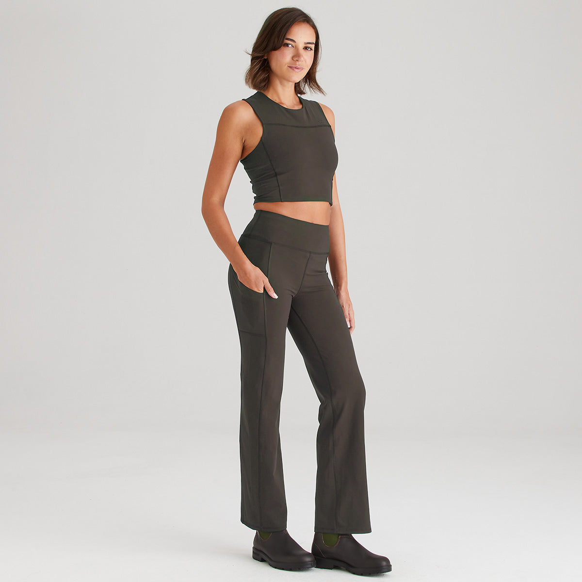 Women's Infinity Straight Leg Leggings Deep Forest