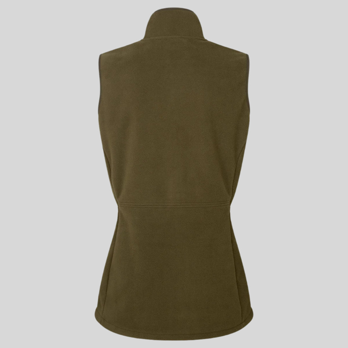 back view of Green vest on a white background