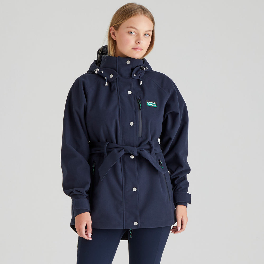 Women's Monsoon Nordic Jacket Navy | Faux fur trim.
